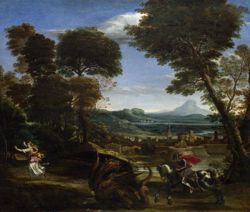 Saint Georges tötet den Drachen - Domenichino