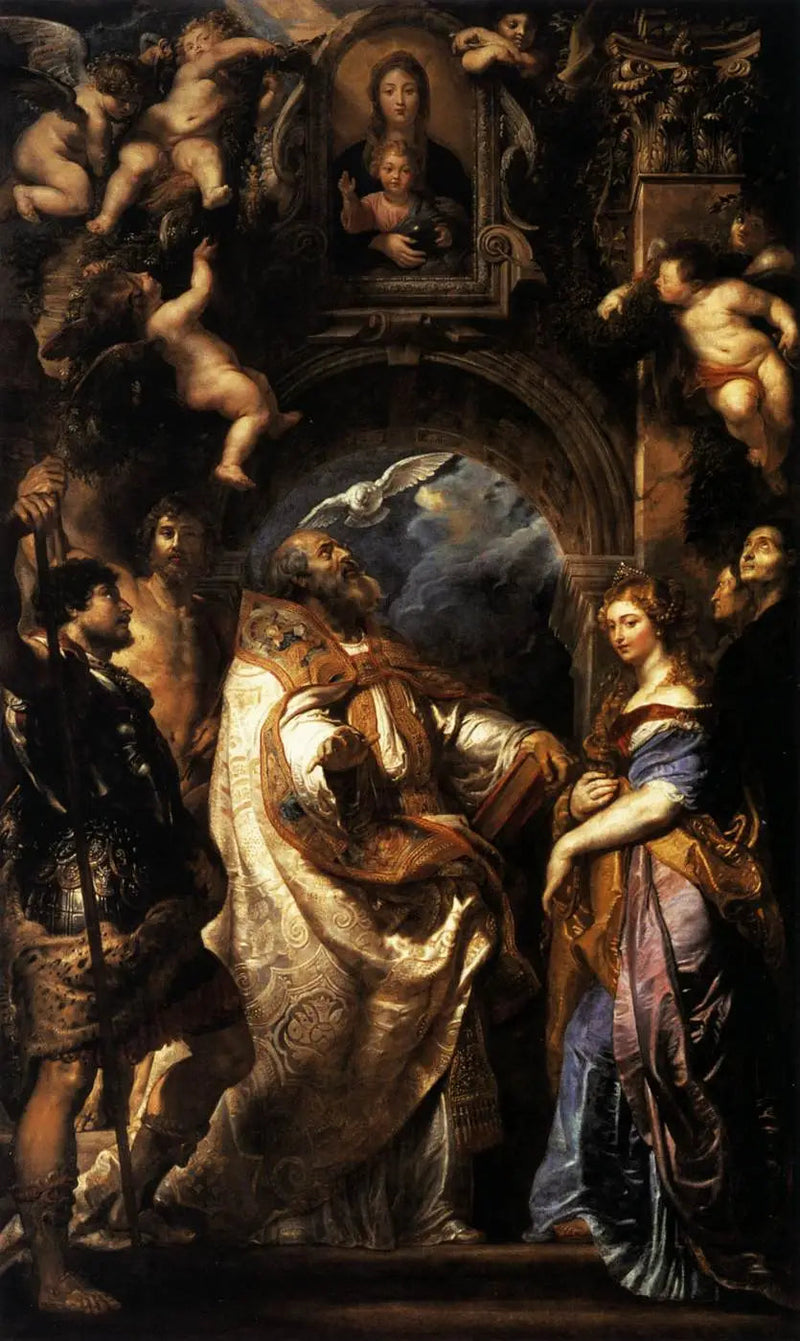 Heiliger Gregor der Große mit Heiligen - Peter Paul Rubens