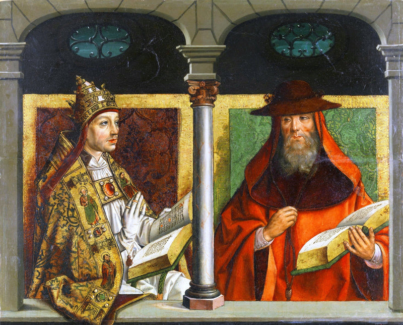 Saint Gregor der Große und Saint Jérôme - Pedro Berruguete