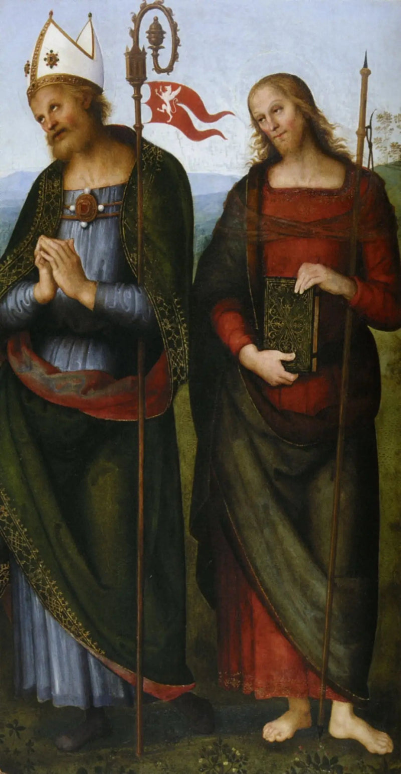 Sankt Herculan und Sankt Jakob der Ältere - Pietro Perugino