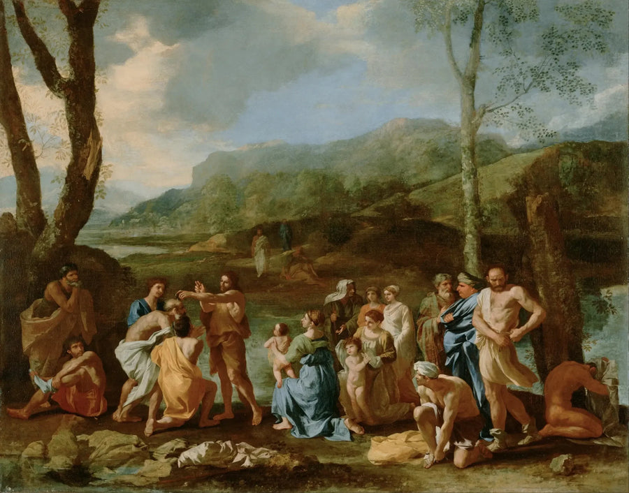 Johannes der Täufer im Jordan - Nicolas Poussin