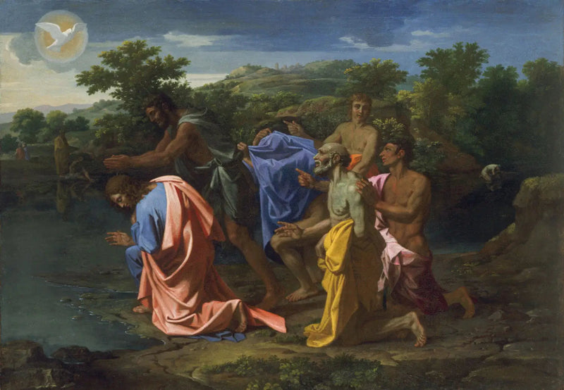 Johannes der Täufer, der Christus tauft - Nicolas Poussin