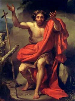 Johannes der Täufer in der Wüste - Anton Raphael Mengs