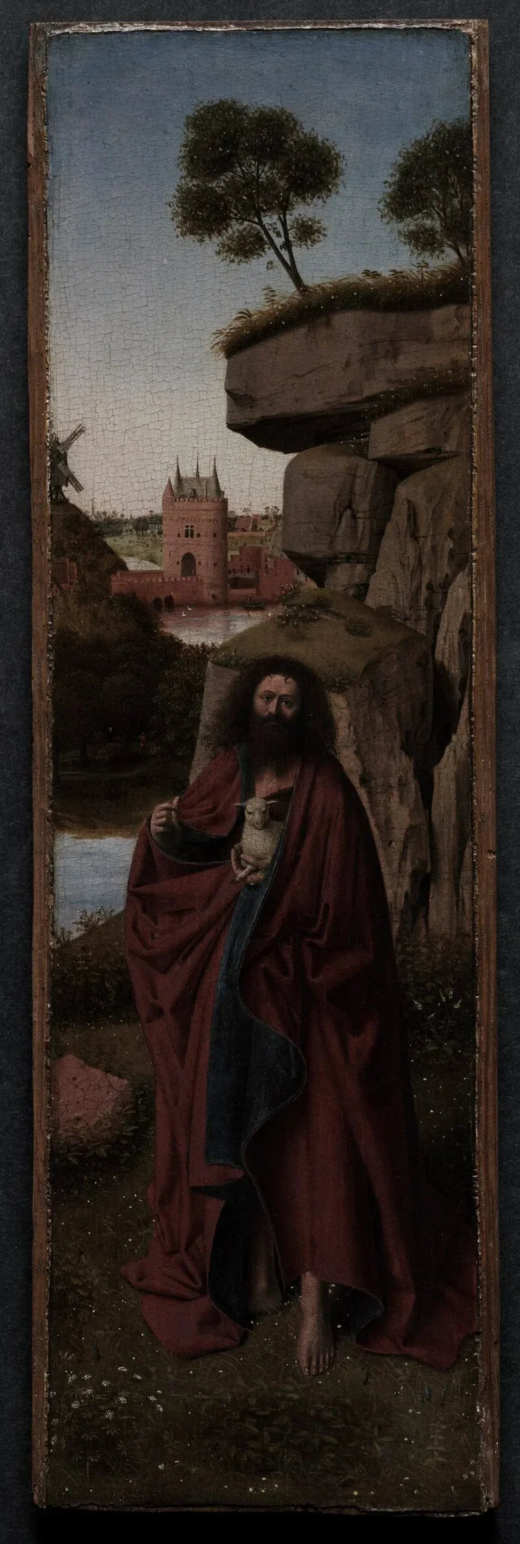 Johannes der Täufer in einer Landschaft - Petrus Christus