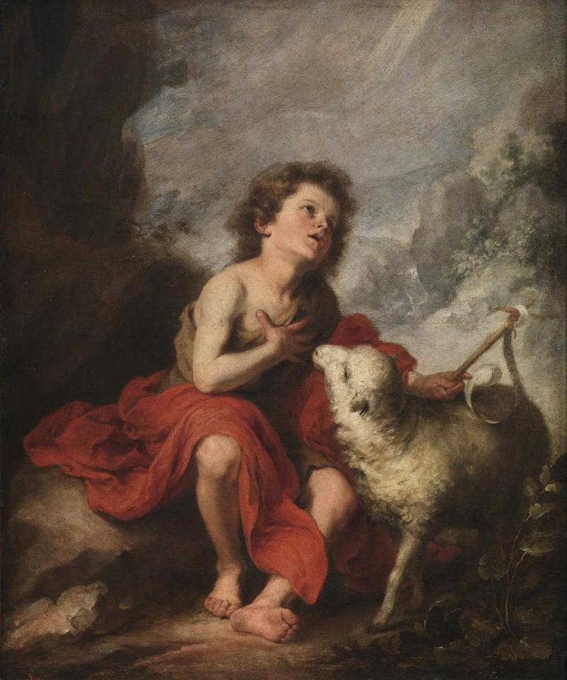 Heilige Johannes der Täufer als Kind - Bartolomé Esteban Murillo