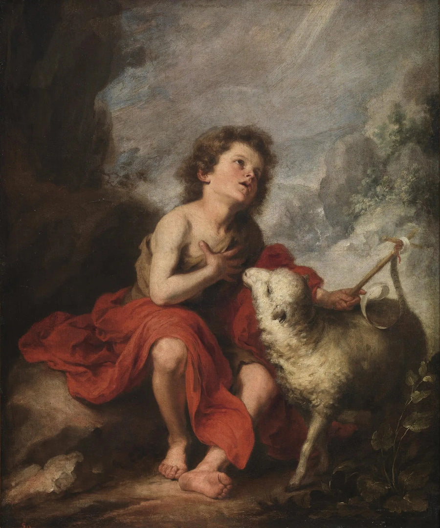 Heilige Johannes der Täufer als Kind - Bartolomé Esteban Murillo