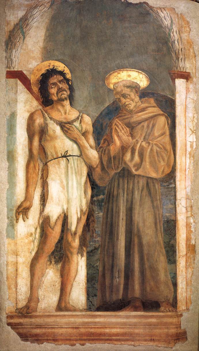 Johannes der Täufer und Franziskus - Domenico Veneziano