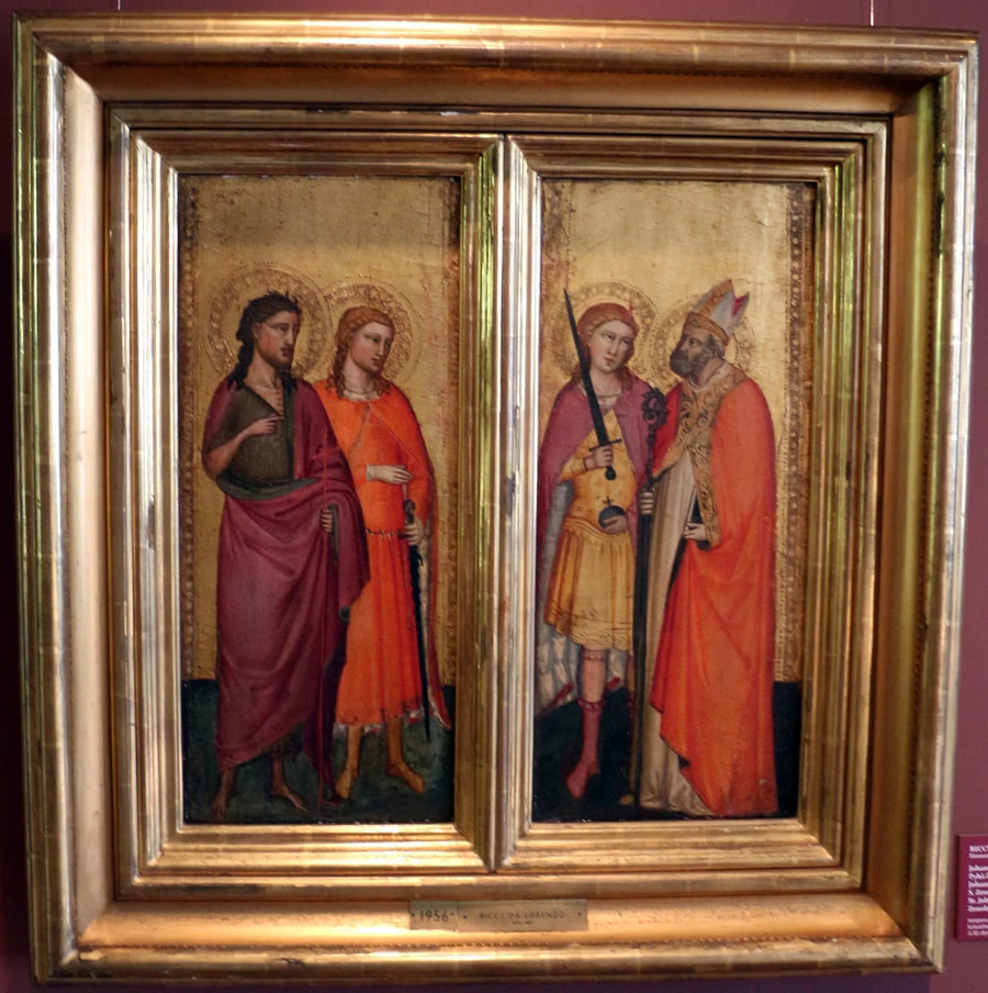 Johannes der Täufer und die Heiligen Julian, Zeno und Michael - Bicci di Lorenzo