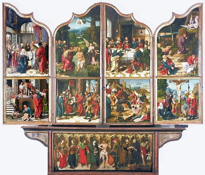 Johannes der Täufer und Renaud (Detail). - Joos van Cleve