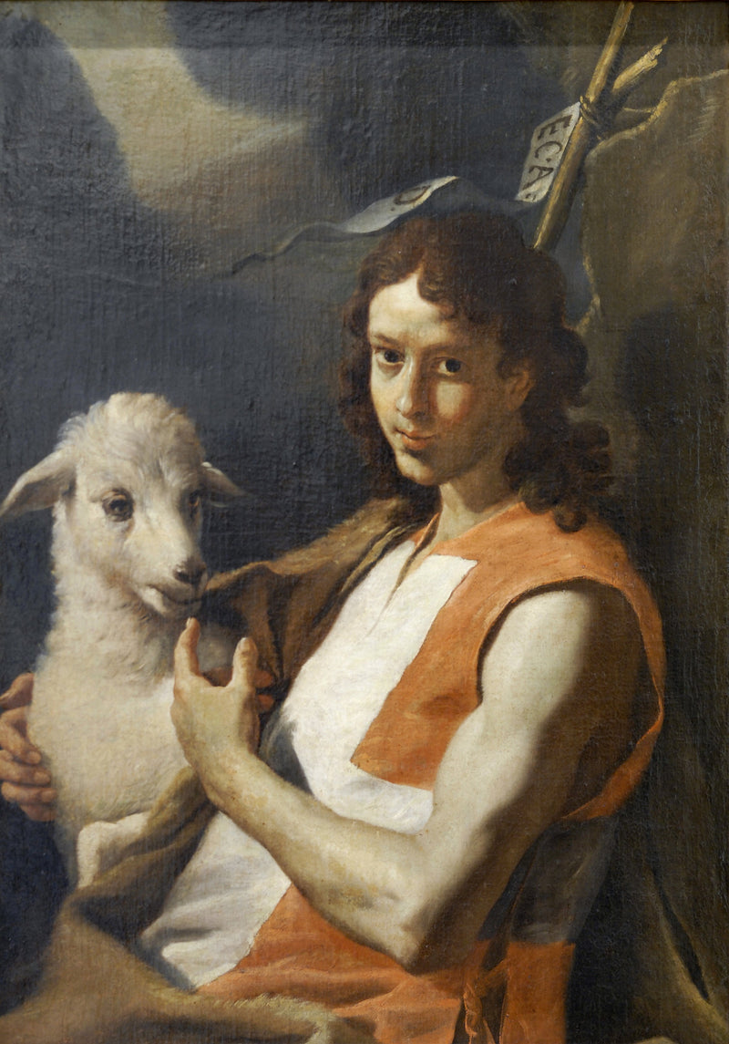 Johannes der Täufer mit dem roten Mantel des Malteserordens - Mattia Preti
