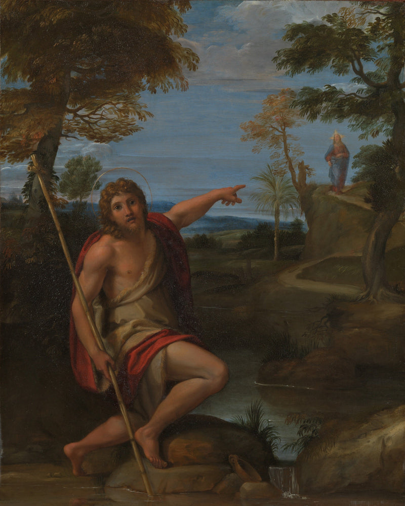 Johannes der Täufer bezeugend - Annibale Carracci
