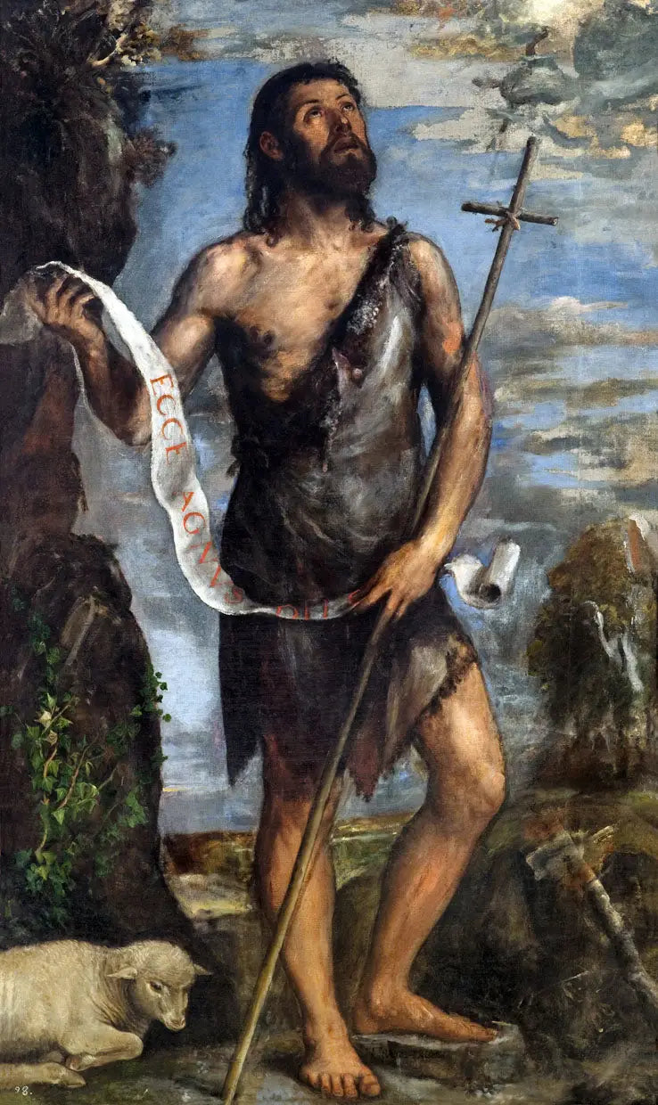 Saint Jean-Baptiste - Titian image 1 reproduction de peinture à l’huile
