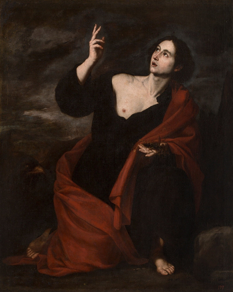 Johannes der Evangelist auf Patmos - Jusepe de Ribera