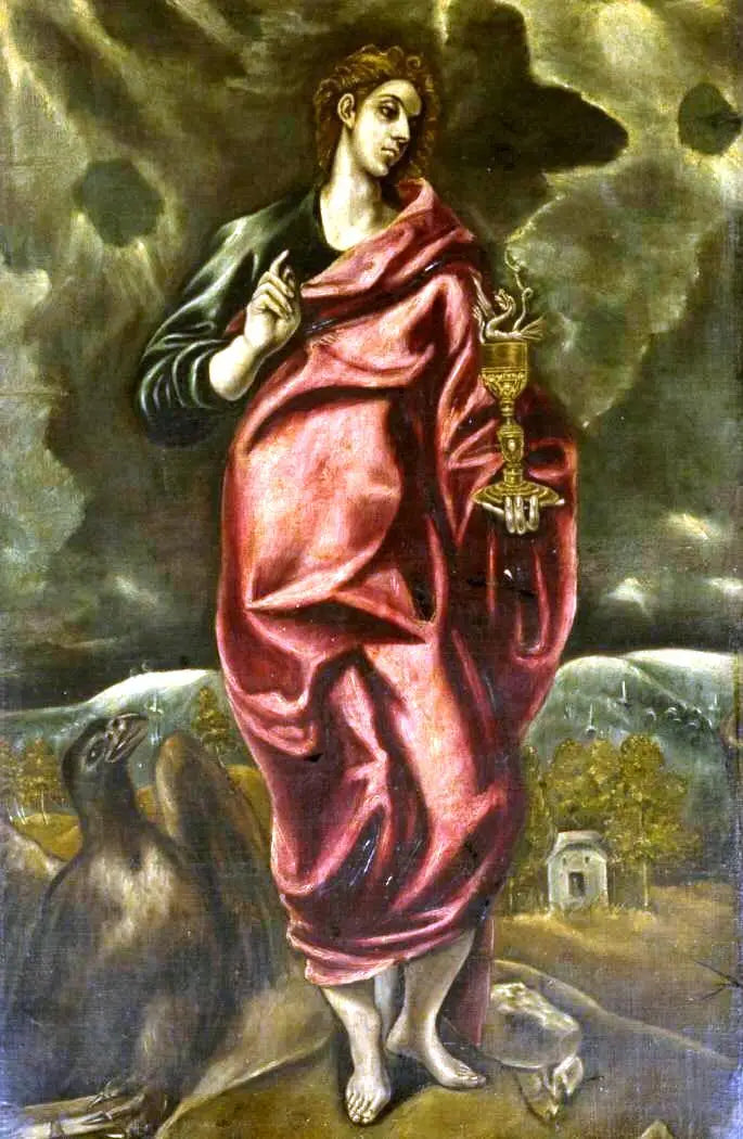 Saint Jean l'Évangéliste en pied - El Greco image 1 copie de tableau peinte à la main