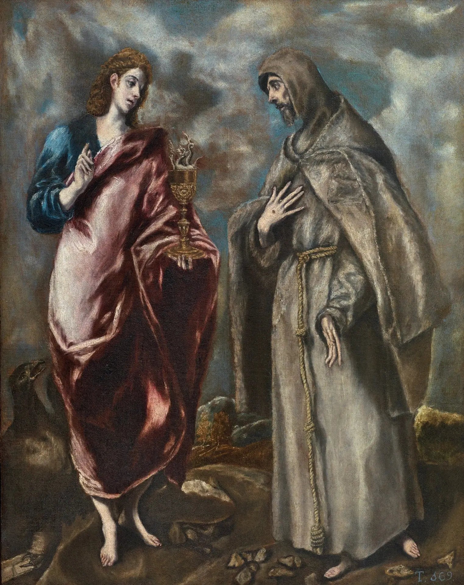 Saint Jean l'Évangéliste et Saint François d'Assise - El Greco image 1 copie de tableau peinte à la main