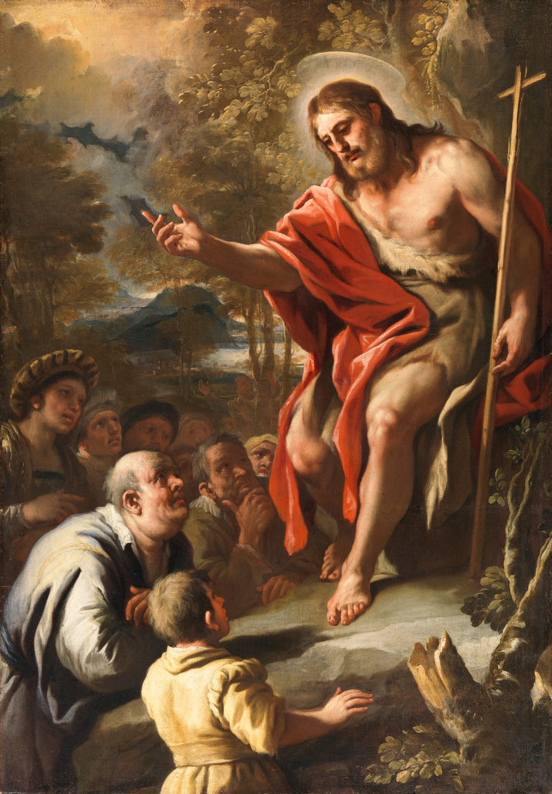 Johannes der Täufer predigt in der Wüste - Luca Giordano