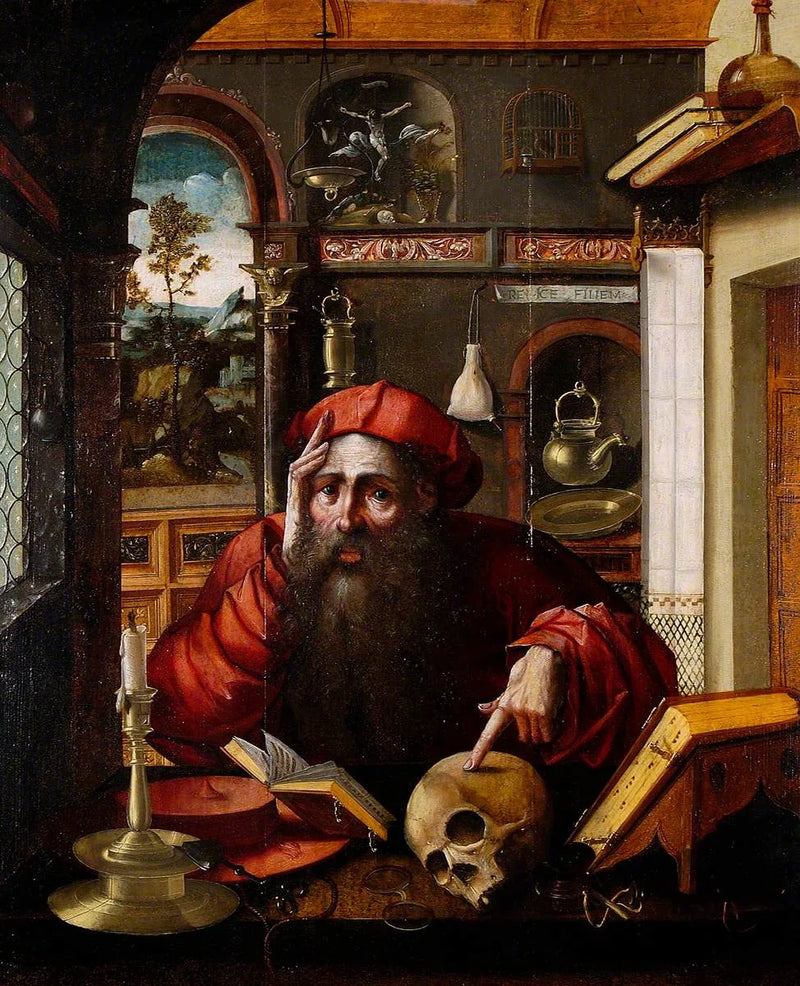 Heiliger Hieronymus mit einem Schädel (nach Albrecht Dürer) - Marinus van Reymerswale