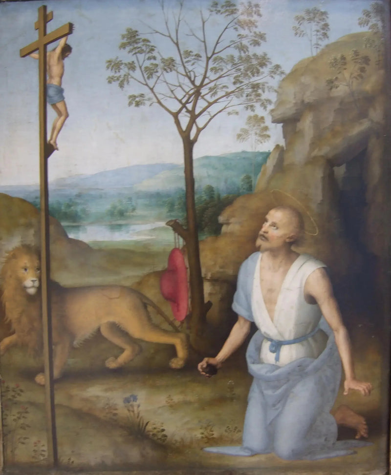 Heiliger Hieronymus in der Wüste - Pietro Perugino
