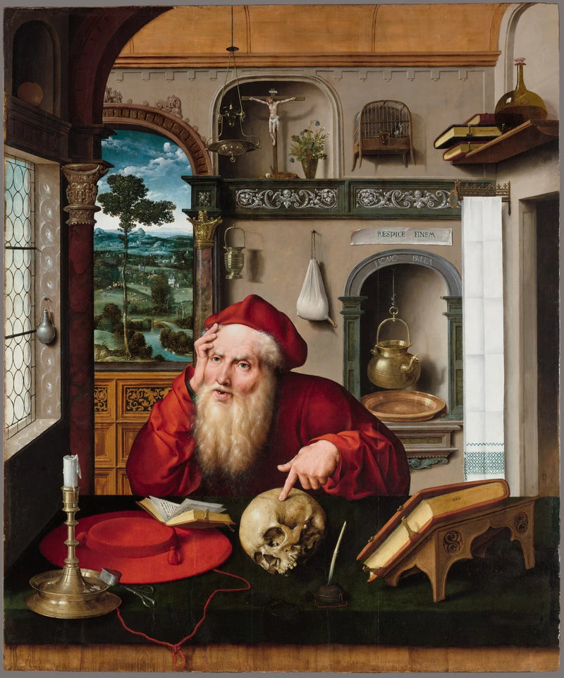 Heiliger Hieronymus in seinem Arbeitszimmer - Joos van Cleve