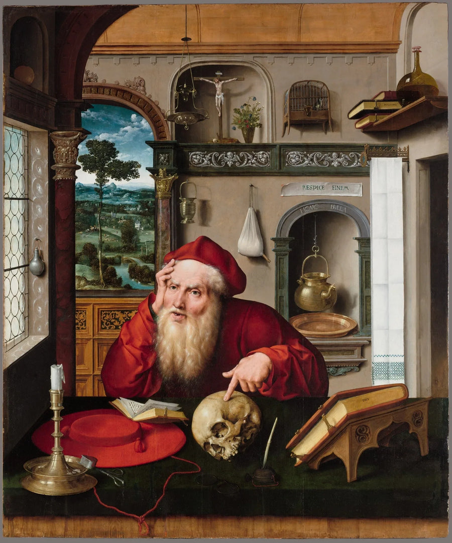 Heiliger Hieronymus in seinem Arbeitszimmer - Joos van Cleve