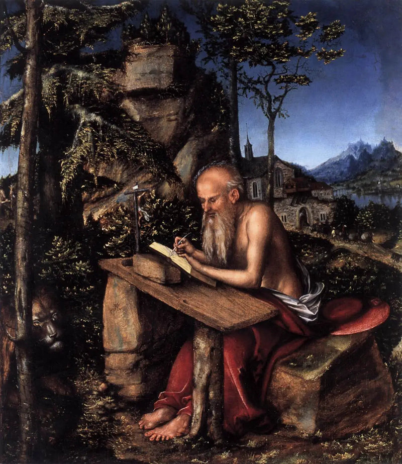 Heiliger Hieronymus in einer Landschaft - Lucas Cranach der Ältere
