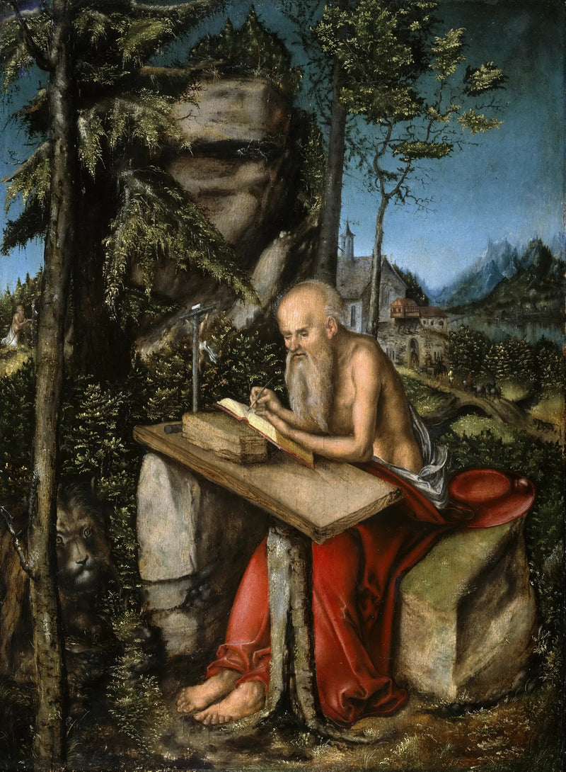 Heiliger Hieronymus in einer felsigen Landschaft - Lucas Cranach der Ältere