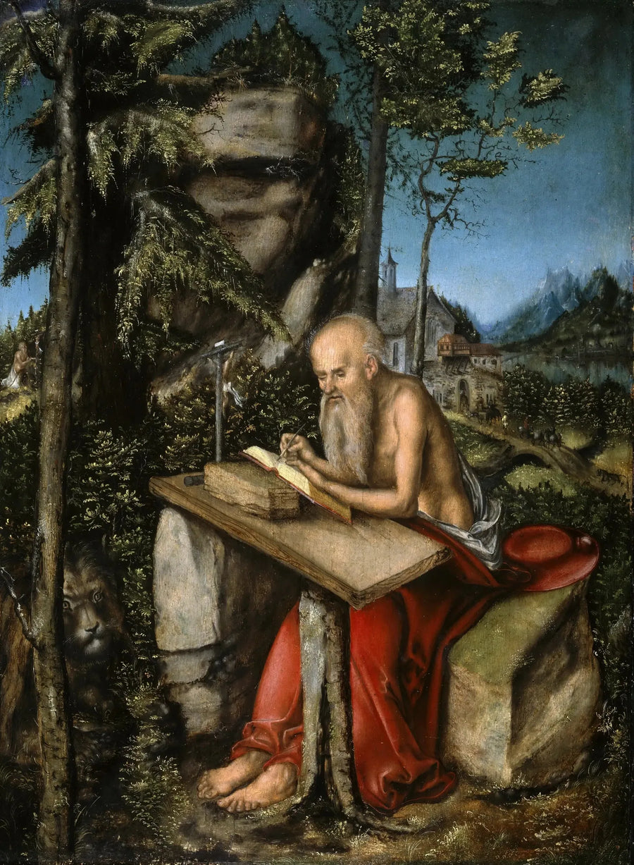Heiliger Hieronymus in einer felsigen Landschaft - Lucas Cranach der Ältere