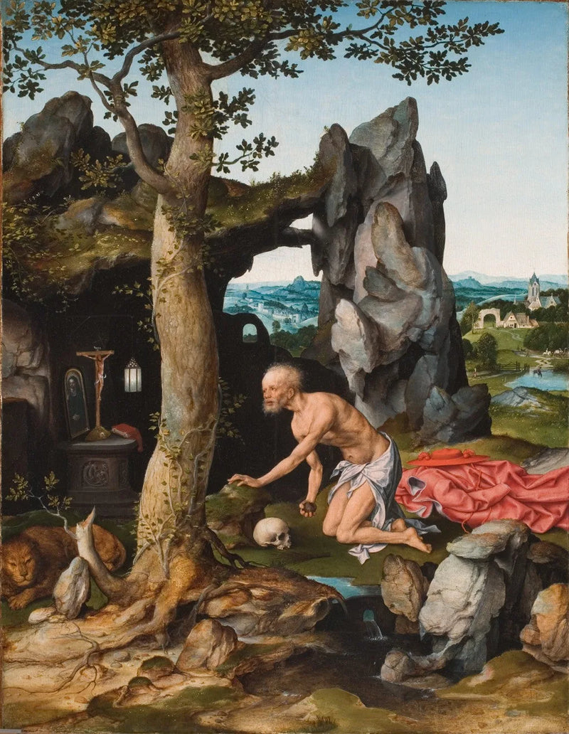 Heiliger Hieronymus im Gebet in der Wüste - Joos van Cleve