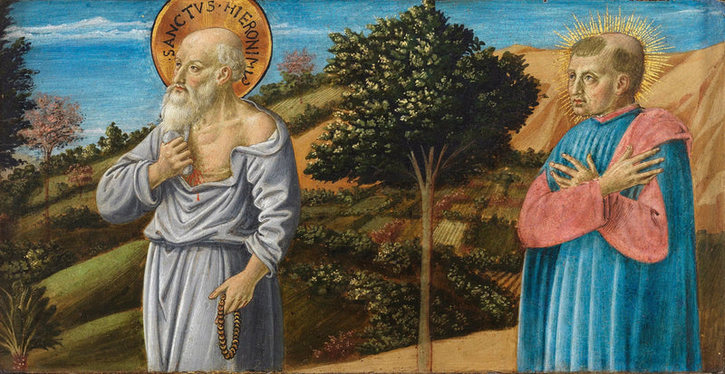Saint Jérôme und der selige Bartolo Buompedoni von San Giminiano - Benozzo Gozzoli