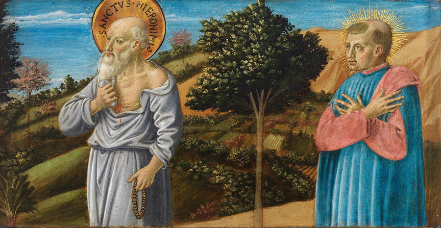 Saint Jérôme und der selige Bartolo Buompedoni von San Giminiano - Benozzo Gozzoli