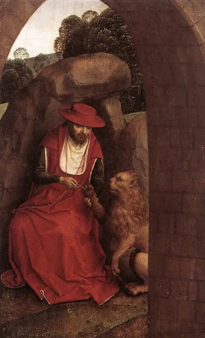 Heiliger Hieronymus und der Löwe - Hans Memling