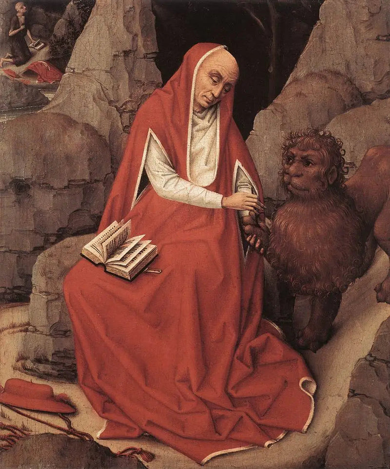 Heiliger Hieronymus und der Löwe - Rogier van der Weyden