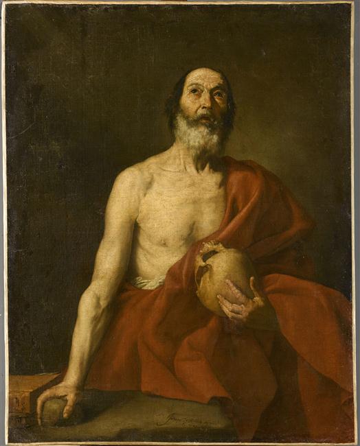Saint Jérôme pénitent - Jusepe de Ribera image 1 copie peinte à la main à l’huile