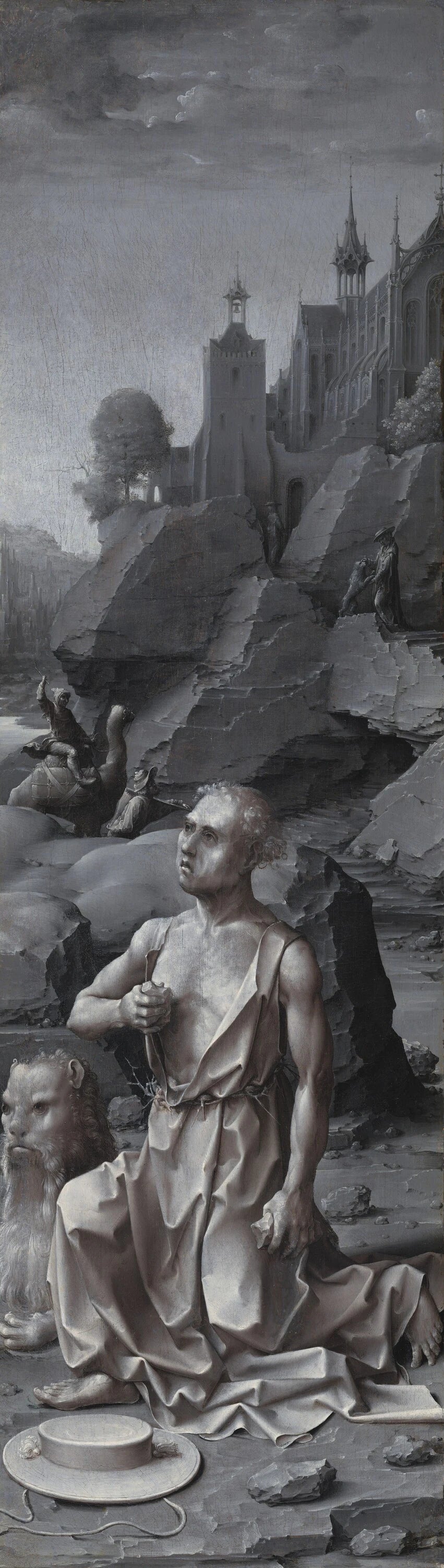 Saint Jérôme Pénitent [panneau de droite] - Jan Gossaert