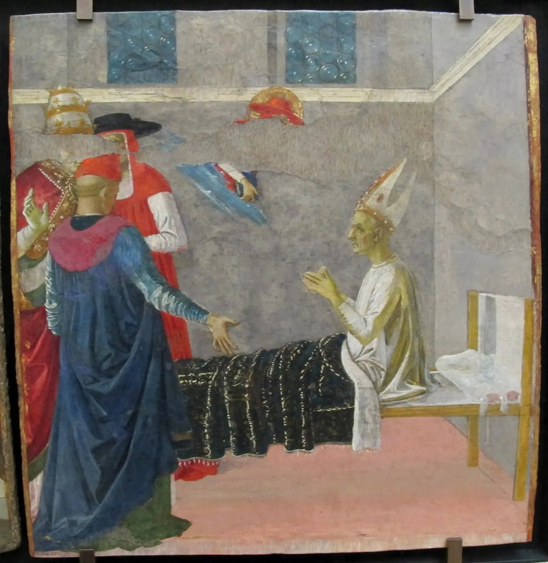 Heiliger Hieronymus, der den Kardinal Andrea wieder zum Leben erweckt - Pietro Perugino