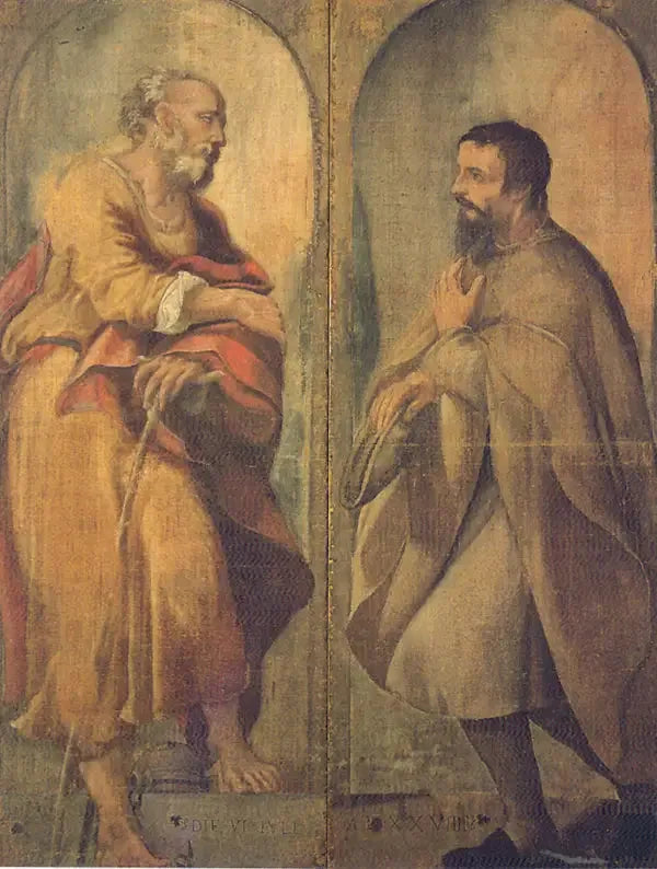 Saint Joseph und ein Gläubiger - Antonio da Correggio