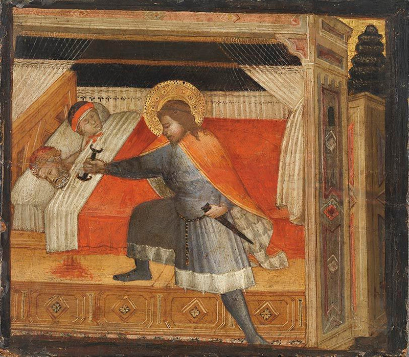 Saint Julien tötet seine Eltern - Agnolo Gaddi