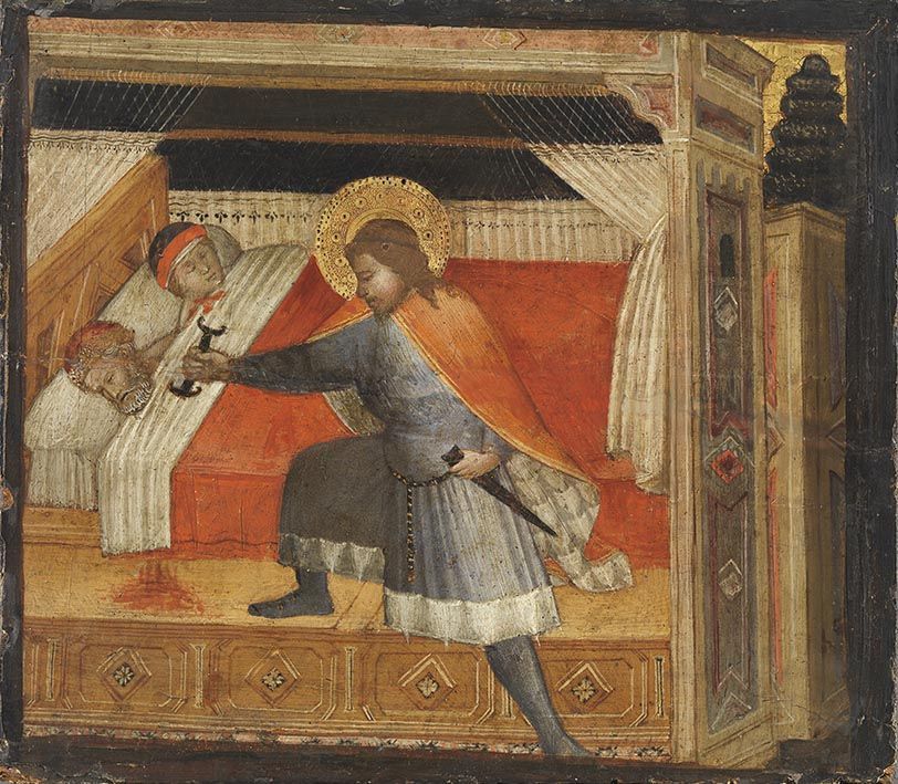 Saint Julien tötet seine Eltern - Agnolo Gaddi