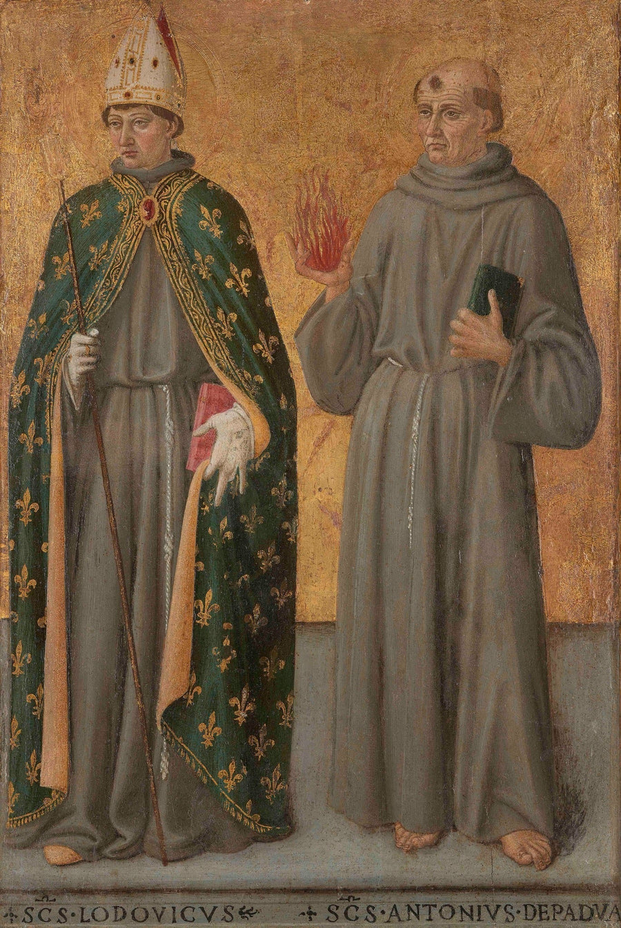 Saint Louis de Toulouse und Saint Antoine de Padoue - Cosimo Rosselli
