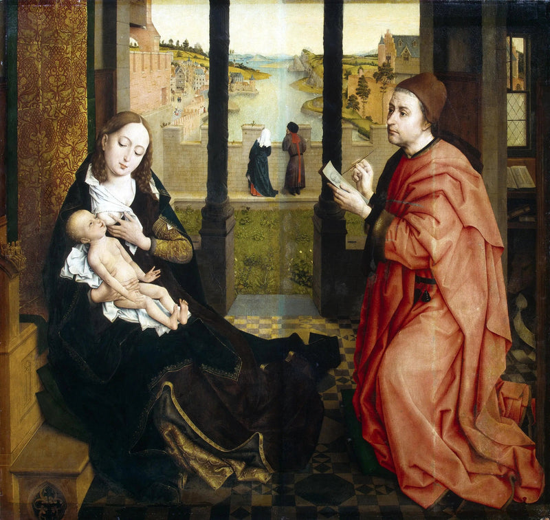 Saint Luc zeichnend die Jungfrau - Rogier van der Weyden