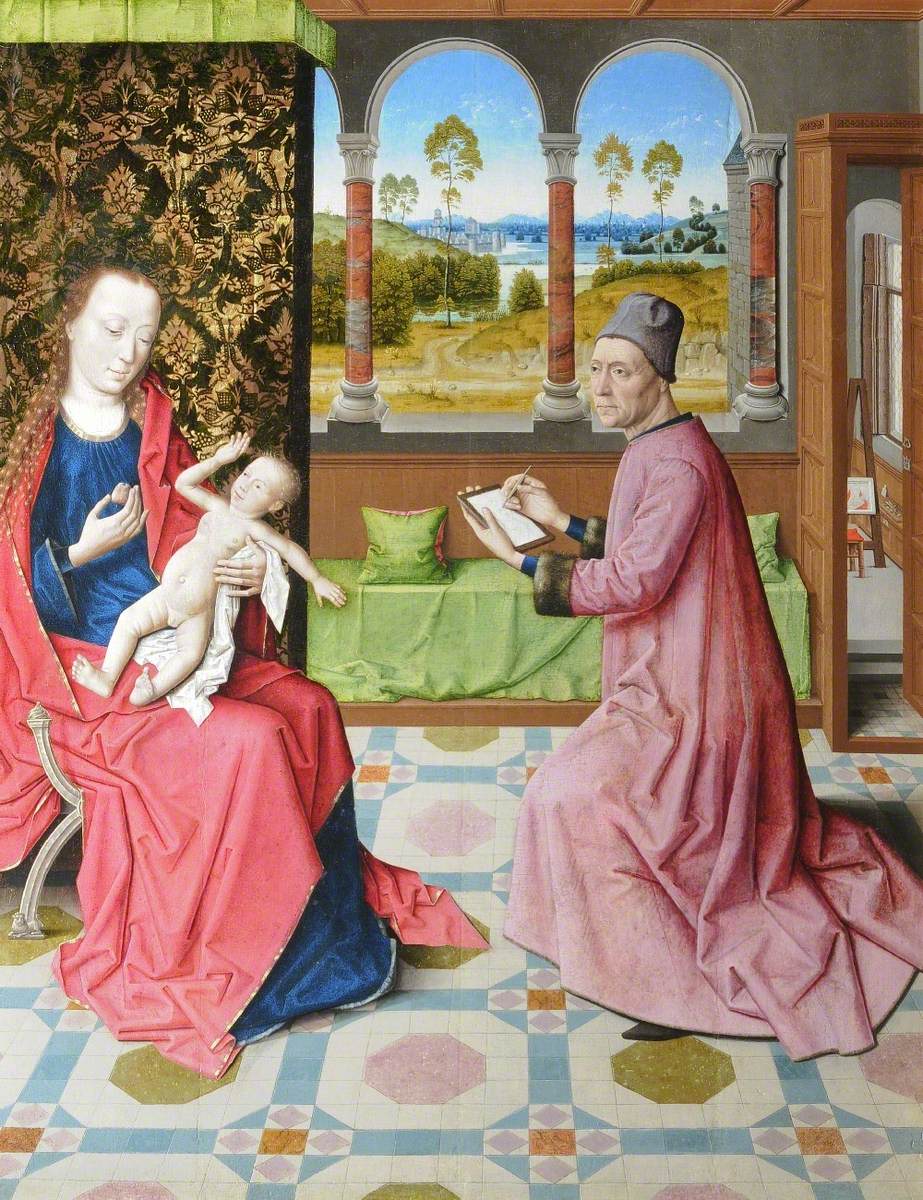 Saint Luc illustrant la Vierge - Dirk Bouts image 1 tableau peint à l’huile sur toile