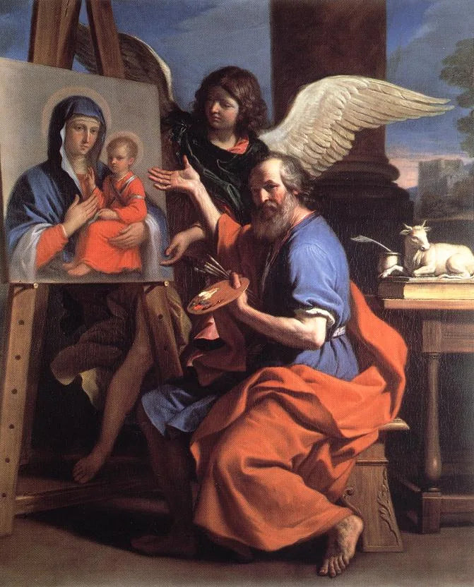 Saint Luc zeigt ein Gemälde der Jungfrau - Guercino