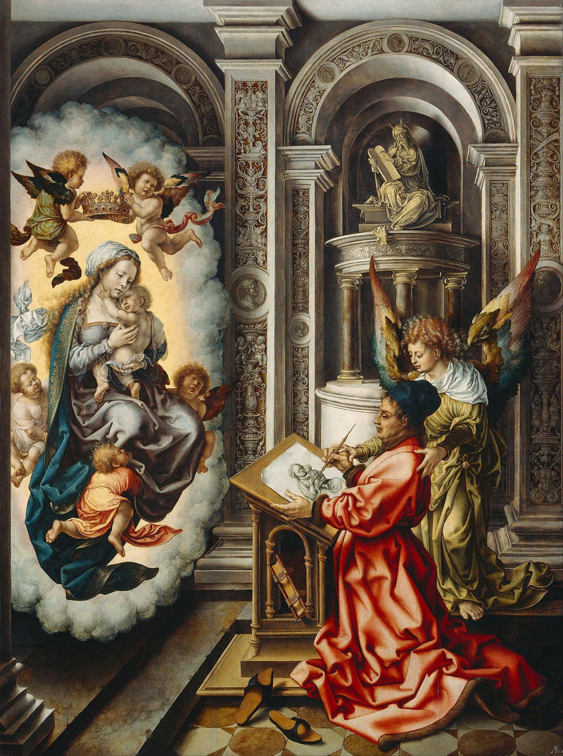 Saint Luc malend die Jungfrau - Jan Gossaert