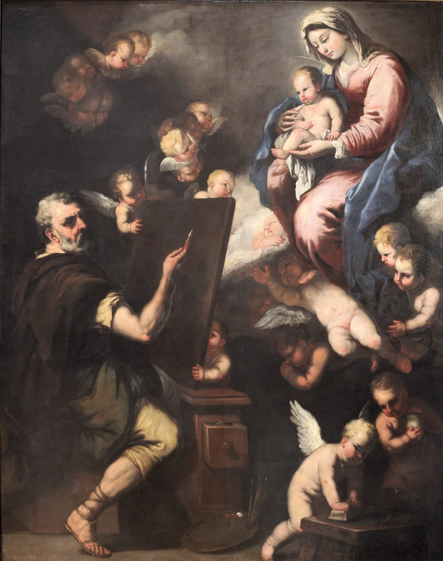 Saint Luc, der die Jungfrau malt - Luca Giordano