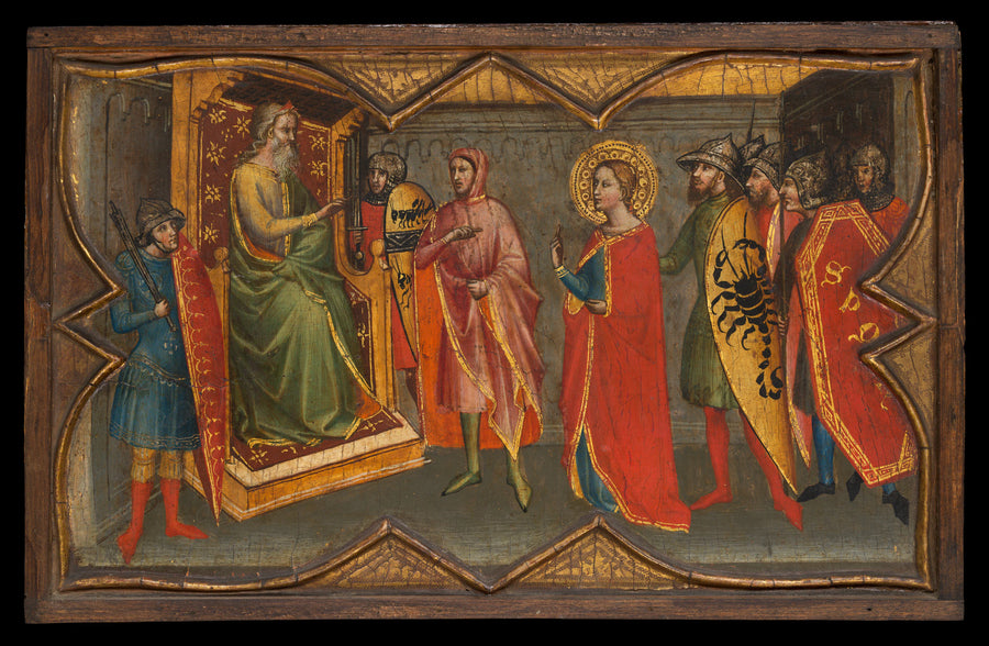Saint Lucy and Her Mother at the Shrine of Saint Agatha; Saint Lucy Giving Alms; Saint Lucy before Paschasius; Saint Lucy Resisting Efforts to Move Her - Giovanni di Bartolommeo Cristiani
