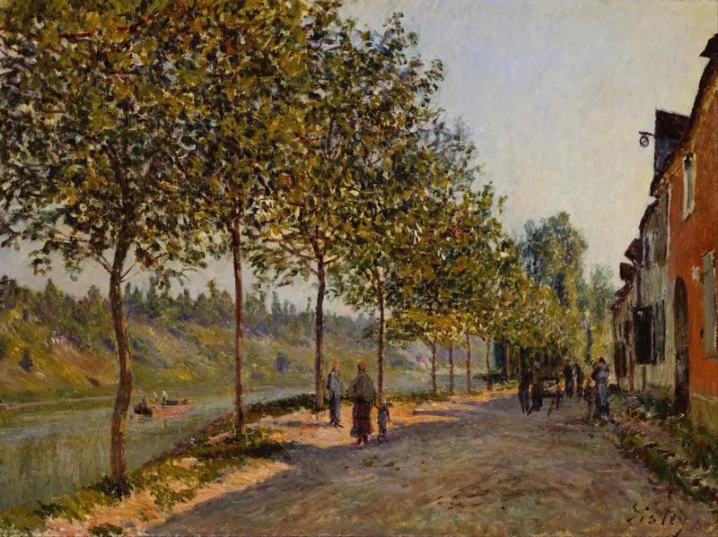 Saint-Mammès und die Hügel von La Celle, Morgen im Juni - Alfred Sisley