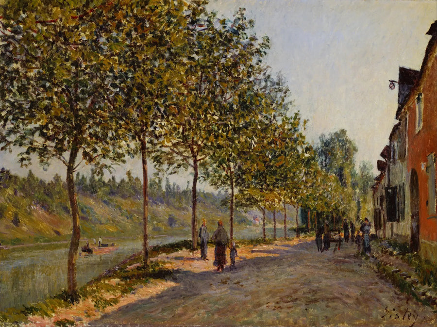 Saint-Mammès und die Hügel von La Celle, Morgen im Juni - Alfred Sisley