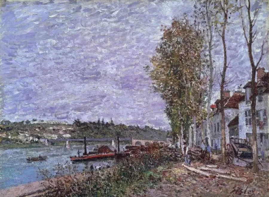 Saint-Mammès, graue Zeiten - Alfred Sisley