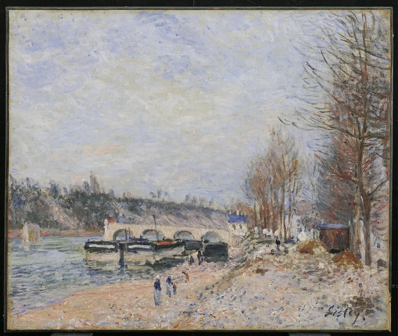 Saint-Mammès, graue Zeiten - Alfred Sisley