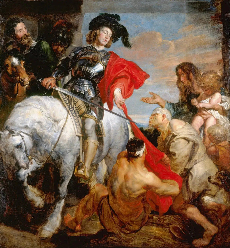 Sankt Martin teilt seinen Mantel - Antoine van Dyck